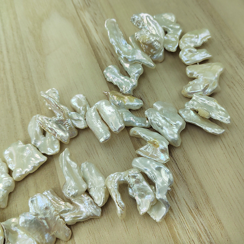 天然淡水珍珠DIY异形珠全孔胸针材料16-20mm强光大颗巴洛克项链