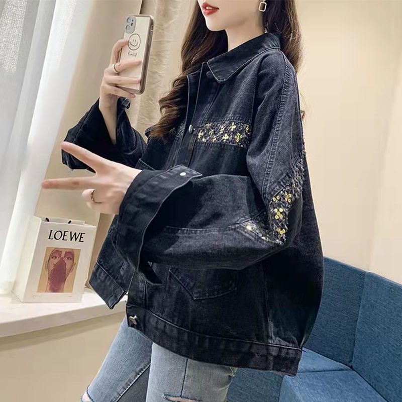 9933#자수 스팽글 스타일 [블랙]