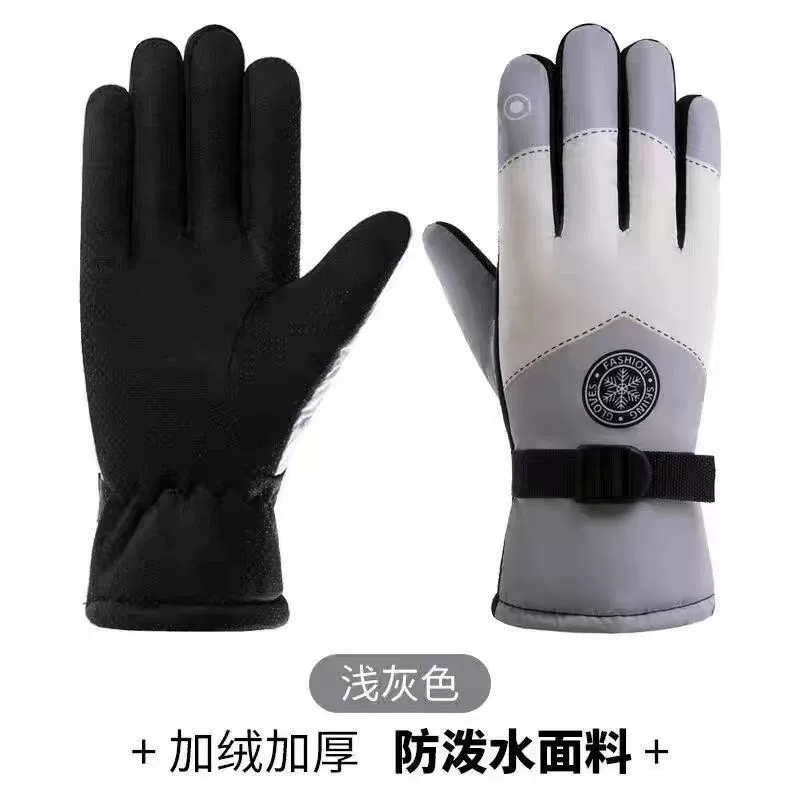 Non-slip keep warm ski professional fleece travel waterproof windproof gloves, increased thickness