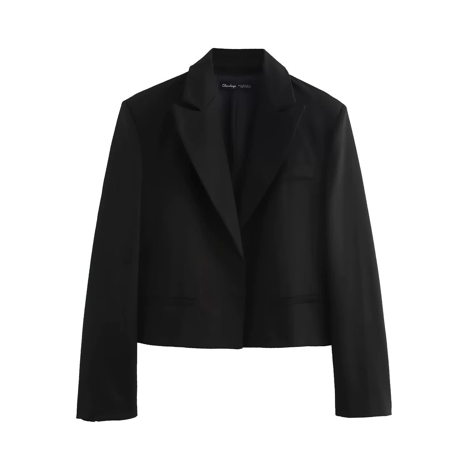 Short women’s suit, loose fit, European style, autumn 2024, cropped jacket set