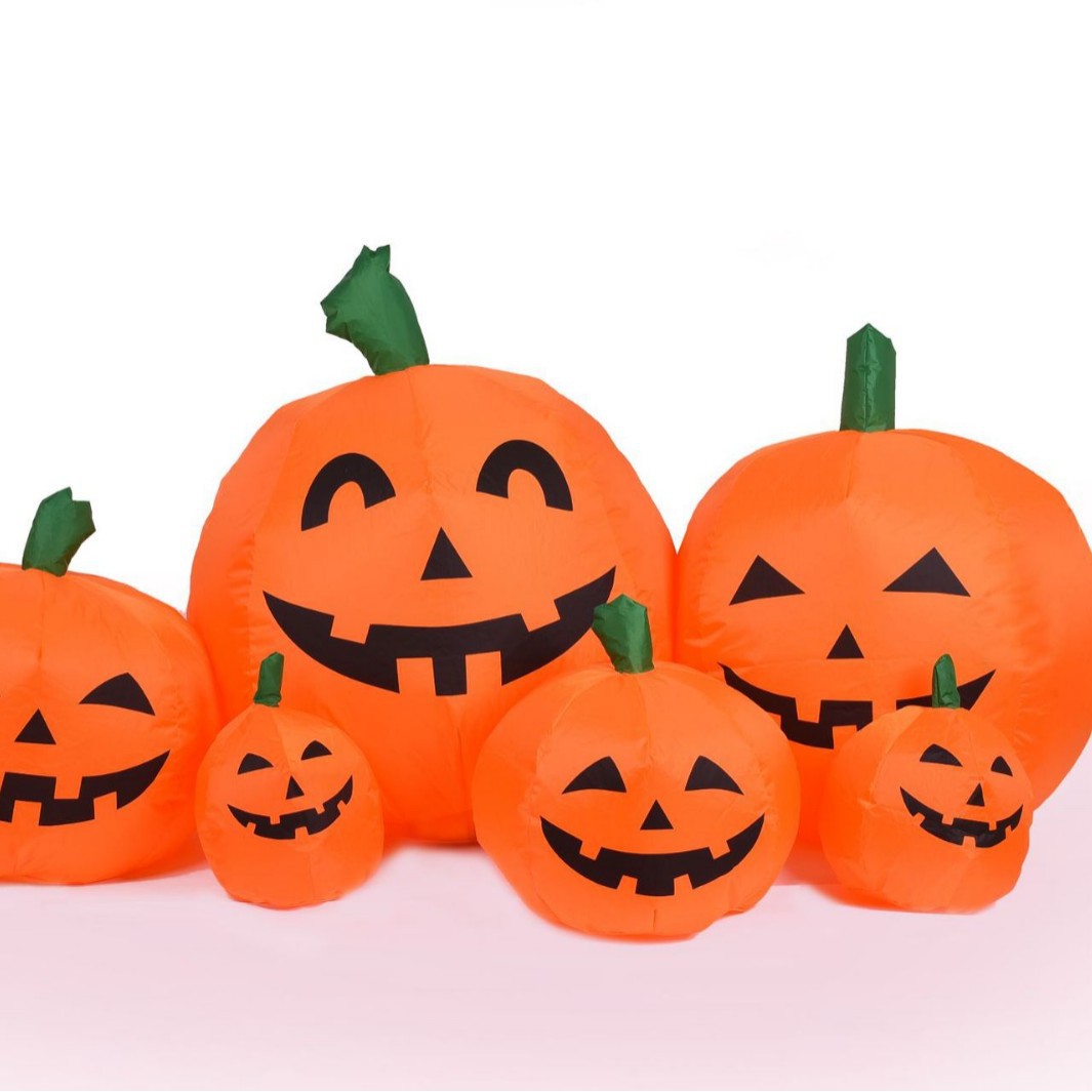 Cruz-frontera especial Halloween calabaza Luz Decoración Accesorios calabaza inflable luminoso calabaza luz fantasma Festival Decoración