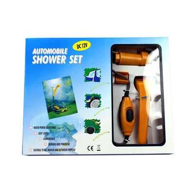Kempinq və səyahət: shower, portable car shower - 12v-shower-yellow-color-box-model