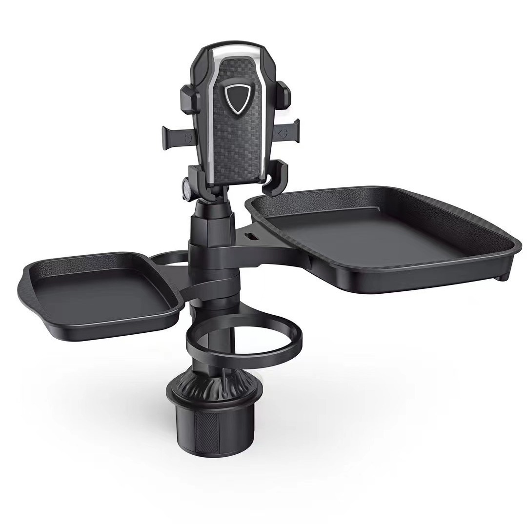 Car-mounted multifunctional cup holder, dining tray, portable small table for baseball fields, cup holder, simple tray for movie theaters
