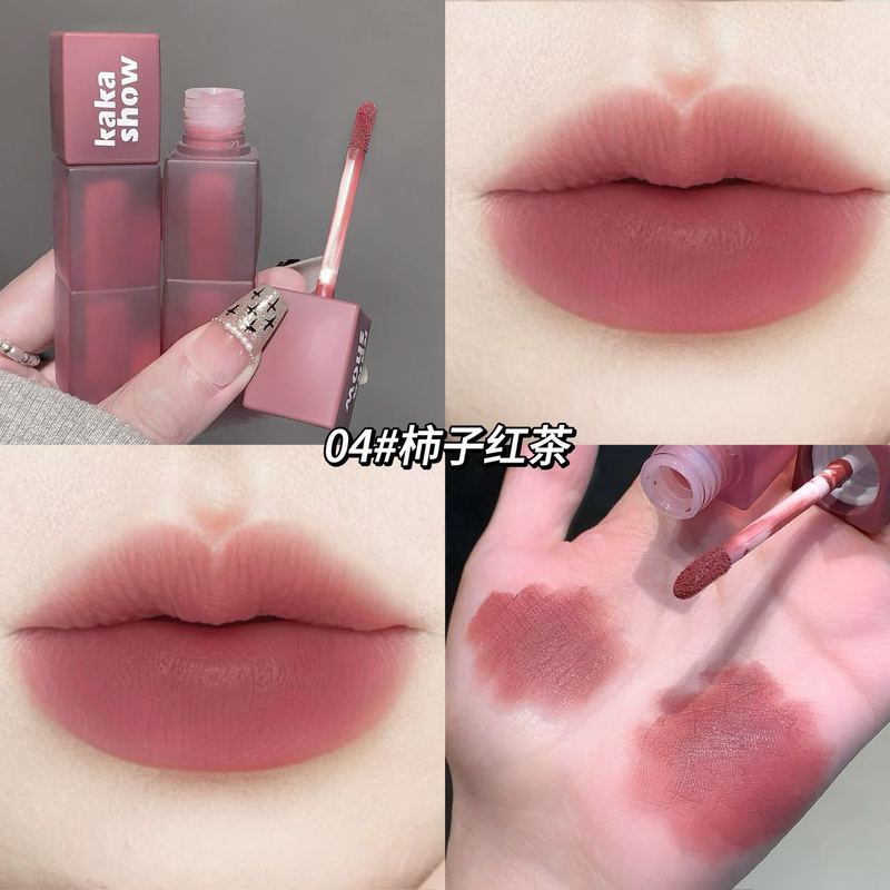 Kakashow粉霧心慕唇釉薬自然ベルベットのマットが白くて色が落ちにくい霧面唇泥口紅|undefined