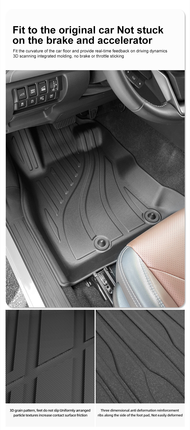 TPE Car Floor Mats for 23-25 Hyundai IONIQ 6 + Trunk Mat