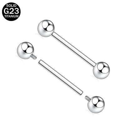 F136 Titanium Ear Studs Barbell Bone nail Tongue pin labret puncture Teat ring PA Yin ring Milk nail Dental stem