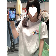 アメリカンレトロ刺繍半袖Tシャツレディース2025年夏新作ルーズハイストリートデザインニッチ半袖トップ