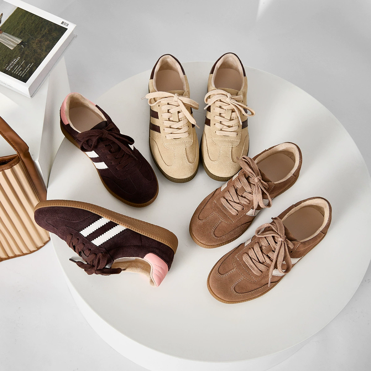 Классическая подходящая ко всему матовая обувь Varpe Mom на шнуровке, модная спортивная повседневная немецкая тренировочная обувь, женские модные осенне-зимние кроссовки