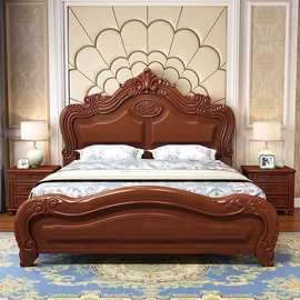 欧式实木床大床1.8米双人床婚床1.5米单人床公主床高箱储物床主卧