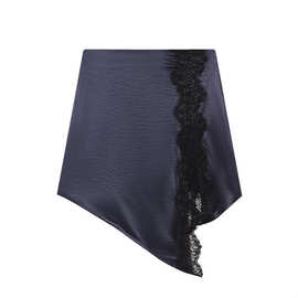 跨境外贸2026欧美风时尚百搭高腰拼接蕾丝丝缎质感迷你裙5029232