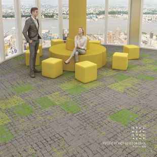 Office Wholesale Hotel Polyester Square Carpet Soundproof Thickened Office Building Corridor Cement Floor Splicing