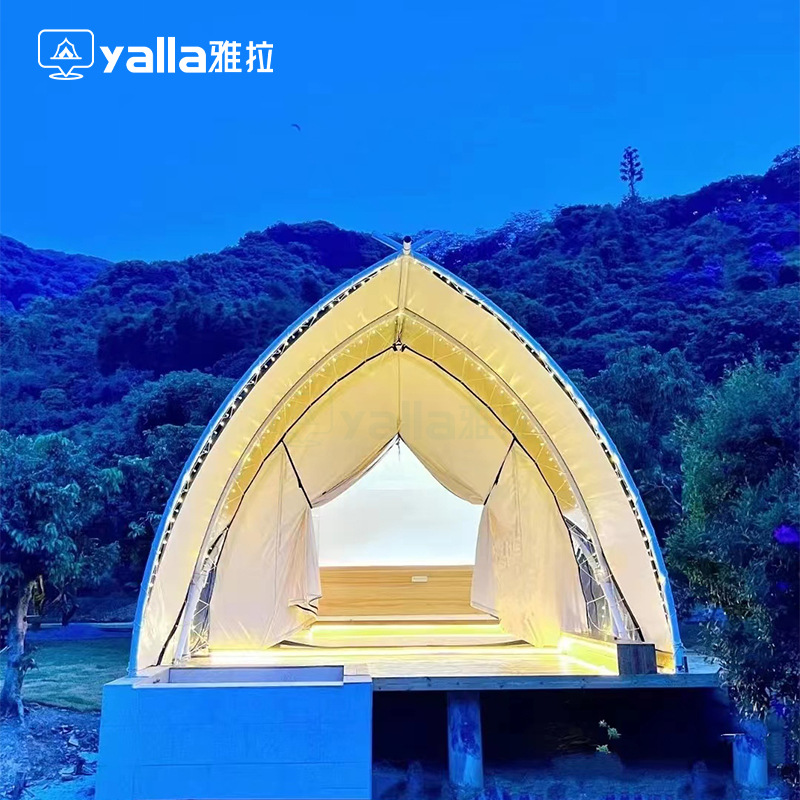户外野奢酒店式民宿豪华帆船帐篷露营旅游度假网红景区帐篷定制