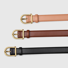 抖音爆款皮带女复古真皮简约百搭牛仔裤腰带女细装饰西装牛仔裤带