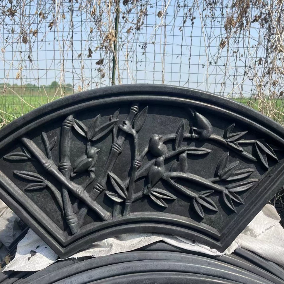 Античный веерообразный кирпичный резной фигурный меранг бамбуковая хризантема