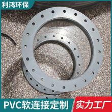 定制风机进出风口圆软连接PVC软接透明废气处理管道通风除尘软接