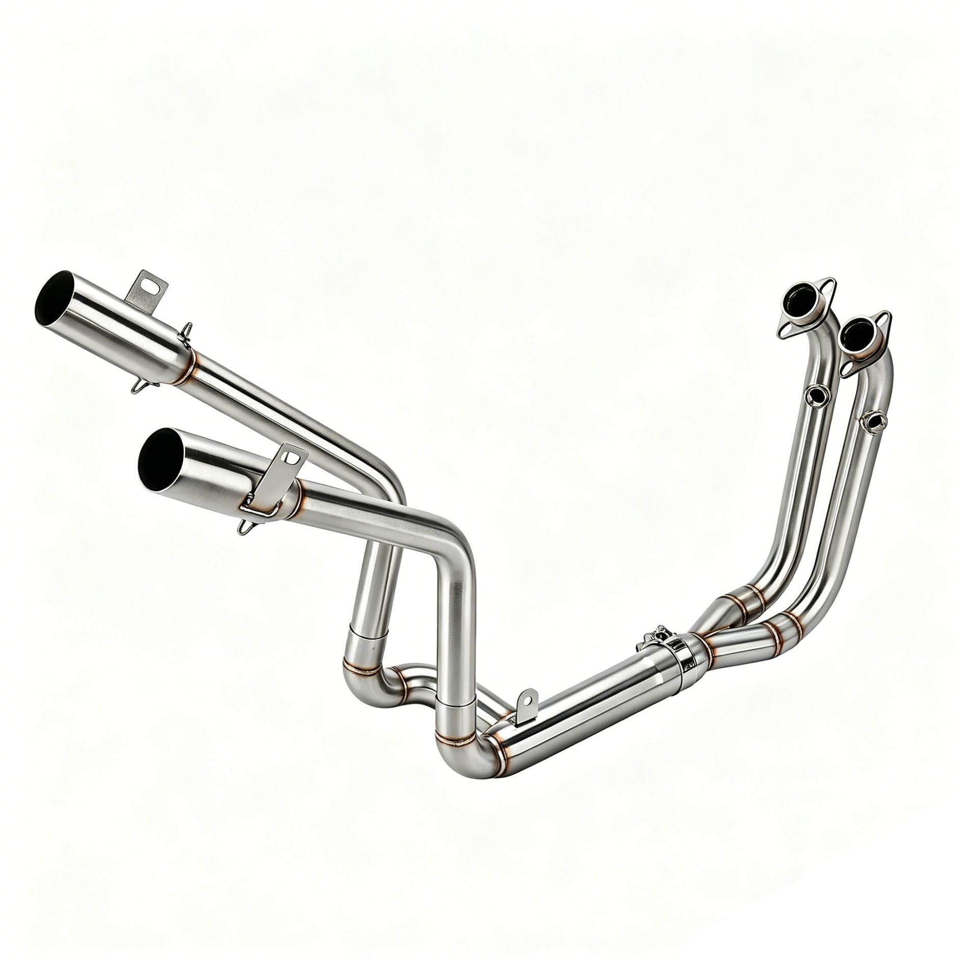 Cfmoto 450Sr 450Nk 22-25 Motorcycle Stainless Steel Exhaust Pipe Front Section High-Position Dual Outlet