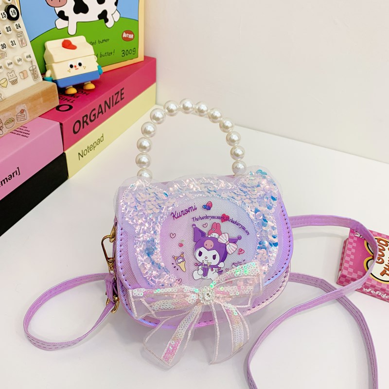 Arco de sequillas princesa bolso de viento amor Koolomi niñas bolso de tramo inclinado super hermoso bolso de mano bebé