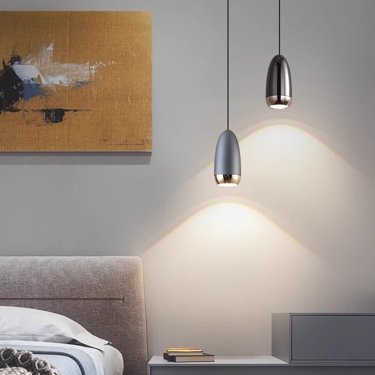 Chandelier creativo simple cabezal de cama personalidad cables colgantes pequeñas lámparas bar Zhongshan dormitorio elevación polo comedor moderno