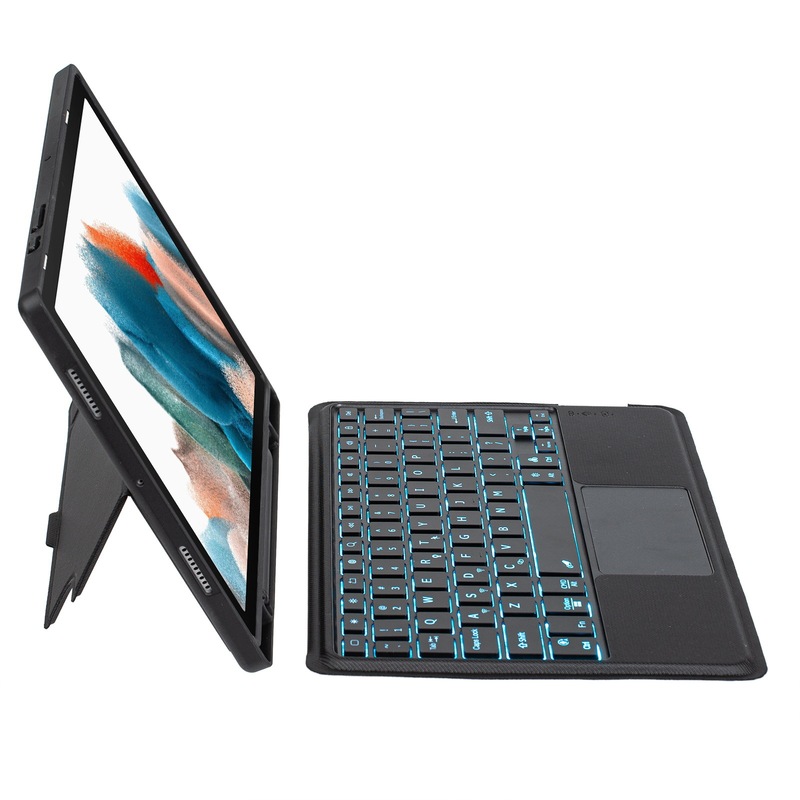 For Samsung tab S6Lite touch keyboard Xiaomi 6 colorful backlit split Bluetooth keyboard 870 protective case