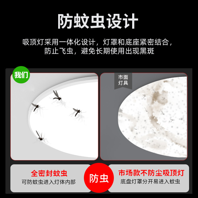 LED tres luces de techo super delgada redonda impermeable baño baño balcón dormitorio cocina lámpara de baño pasillo lámpara de pasillo