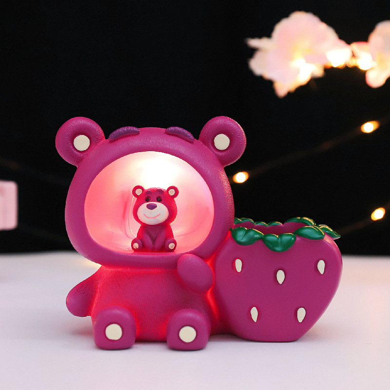 Regalo navideño nuevo estilo de fantasía sirena de concha luz de portalápices niña ins decoración de la habitación decoración venta directa de fábrica