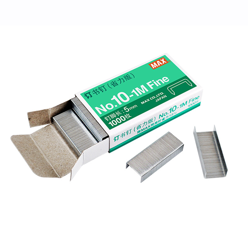 Japan MAX Meikesi NO.10-1M Fine Power-Saving Type Arched Small Staple 1000 Stitches/Box