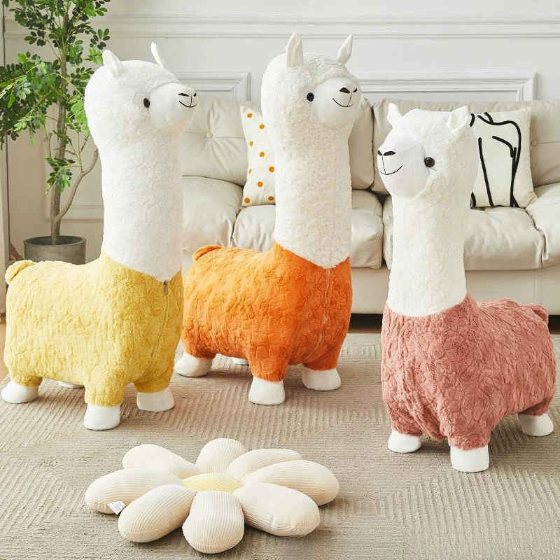 Сетка красная альпака сиденье для гостиной украшение животных табуретка для смены обуви детский стул маленький стул креативный мультяшный стул для животных