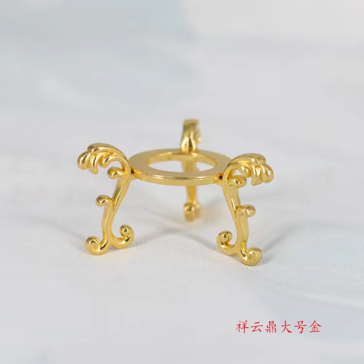 メーカー直販水晶玉金属台座現代祥雲頂置物客間展示三角スタンド石底托