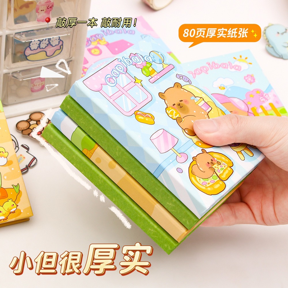 Cuaderno de notas creativo A7 Capibara personalizado dibujos animados Dolphin bolsillo especial para estudiantes de primaria mini cuaderno de notas