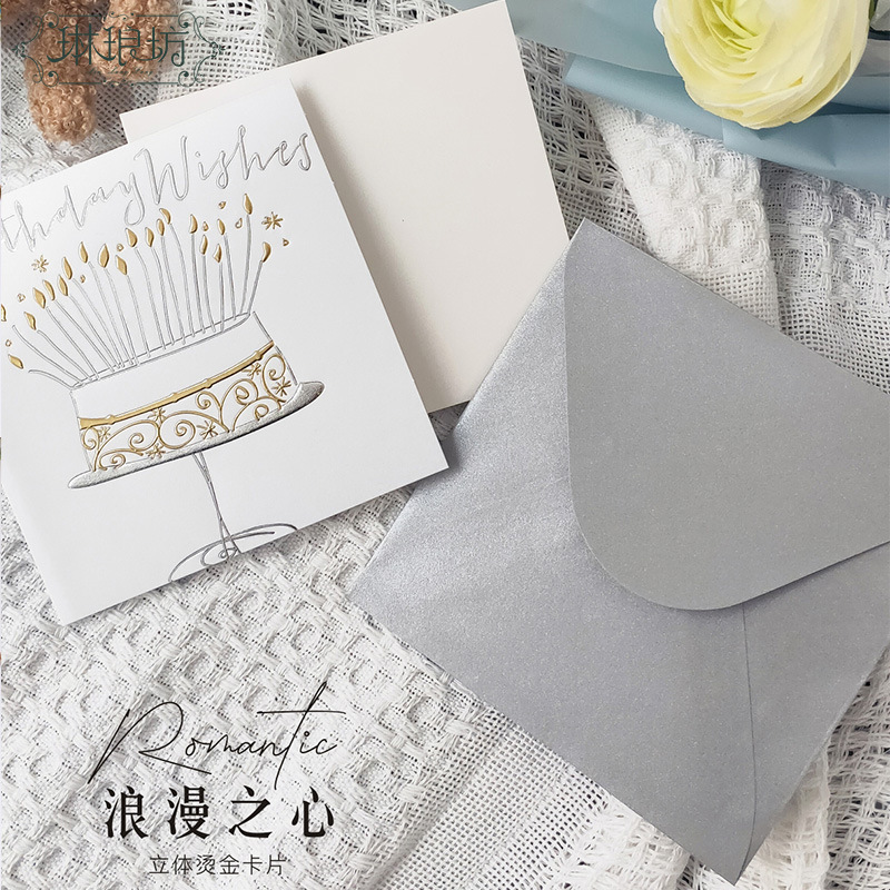 Ramo fresco regalo dorado Tarjeta de mensaje tarjeta de felicitación floral estilo de tarjeta de diosa de moda con papel de carta sobre mezclado 6 piezas