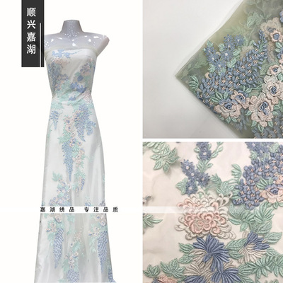 new pattern Jacobs full dress Embroidery Fabric Occident fashion Women's wear Embroidery APPLIQUE cloth Lace embroidered cloth