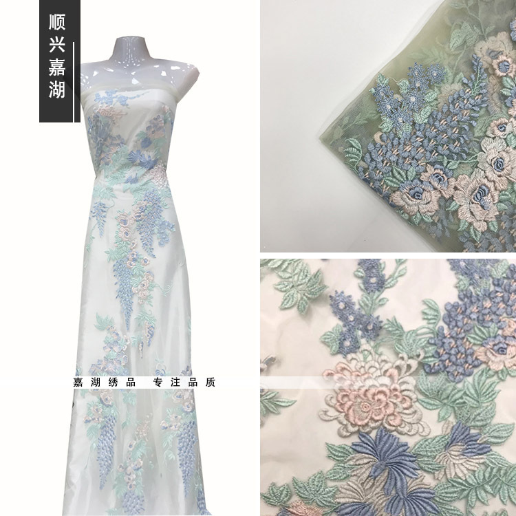 new pattern Jacobs full dress Embroidery Fabric Occident fashion Women's wear Embroidery APPLIQUE cloth Lace embroidered cloth