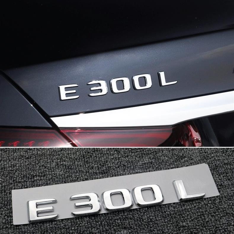 Mercedes-Benz E300L C260L C200L rear emblem, custom lettering for car decoration, E-Class and C-Class black rear car sticker