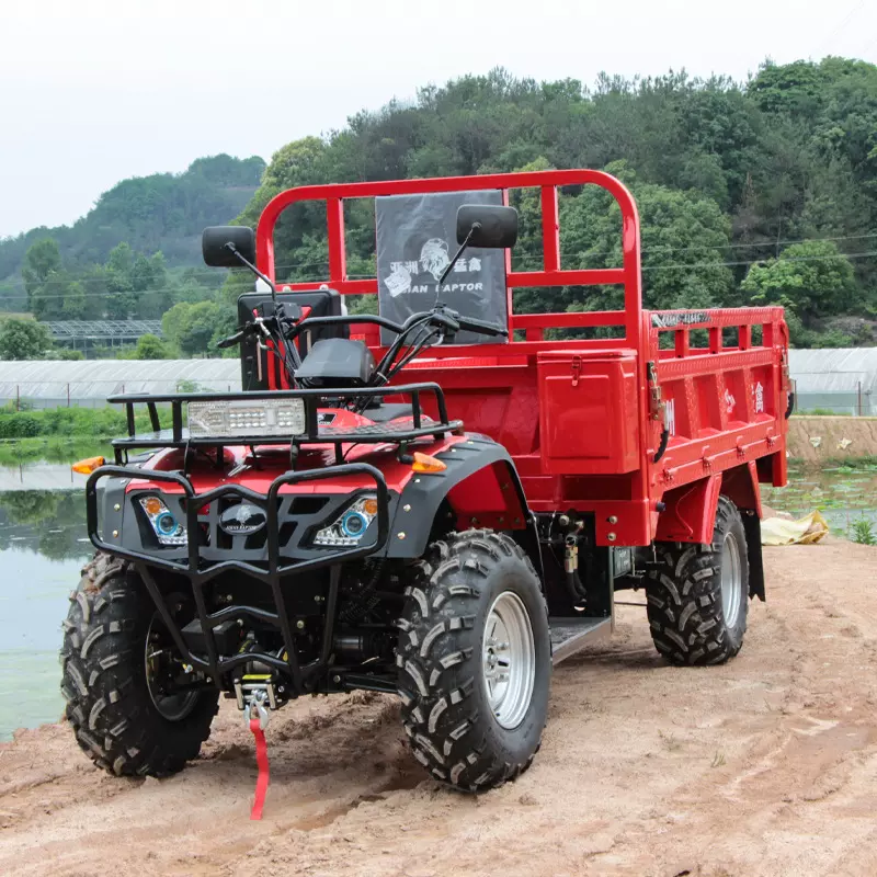 电动农用车带拖斗双人可坐亚洲猛禽沙滩车载重摩托车分时四驱