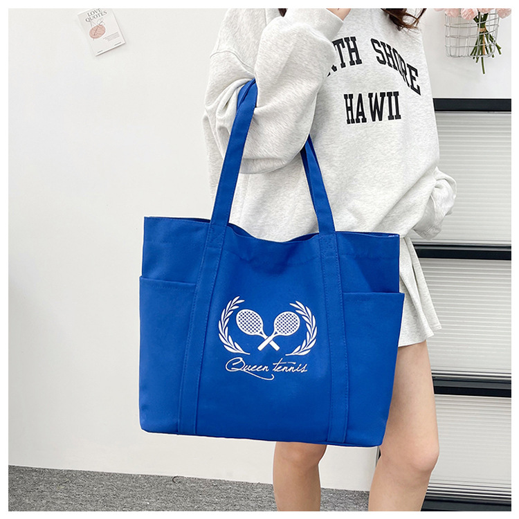 A new best-selling large-capacity casual canvas bag, a Korean-style fashionable and simple canvas bag for commuting to school undefined