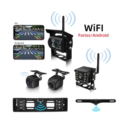HD Wireless wifi reversing camera night vision mobile phone display car rear view image night vision camera