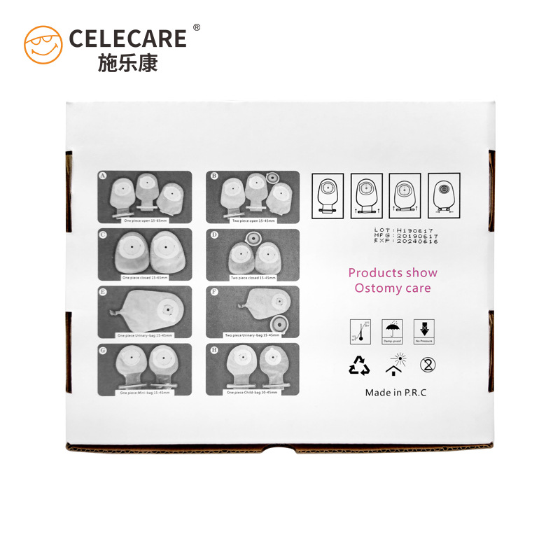 Exportación Amazon schlekang A003 bolsa de ostomía bolsa de inodoro de una sola pieza bolsa de ostomía de salchicha anal desechable bolsillo abierto