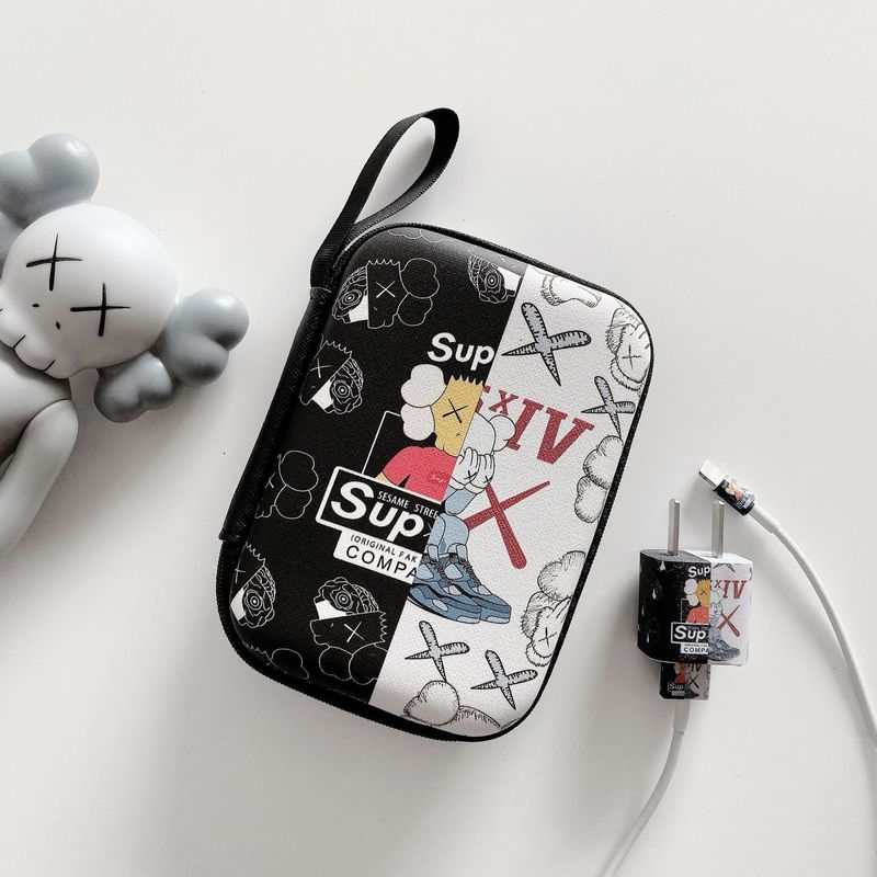 CCD 充電器デジタル収納袋ヘッドフォンデータケーブルかわいい漫画カメラポータブル整理ボックスハードドライブバッグハード|undefined