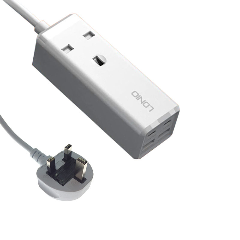 LDNIO power plug adapter extension cord PD65W laptop adapter QC3.0 mobile fast charging head