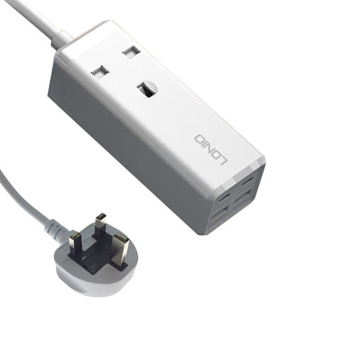 LDNIO power plug adapter extension cord PD65W laptop adapter QC3.0 mobile fast charging head