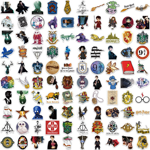 100 Harry Potter stickers science fiction movie graffiti mobile phone case skateboard luggage waterproof pvc stickers