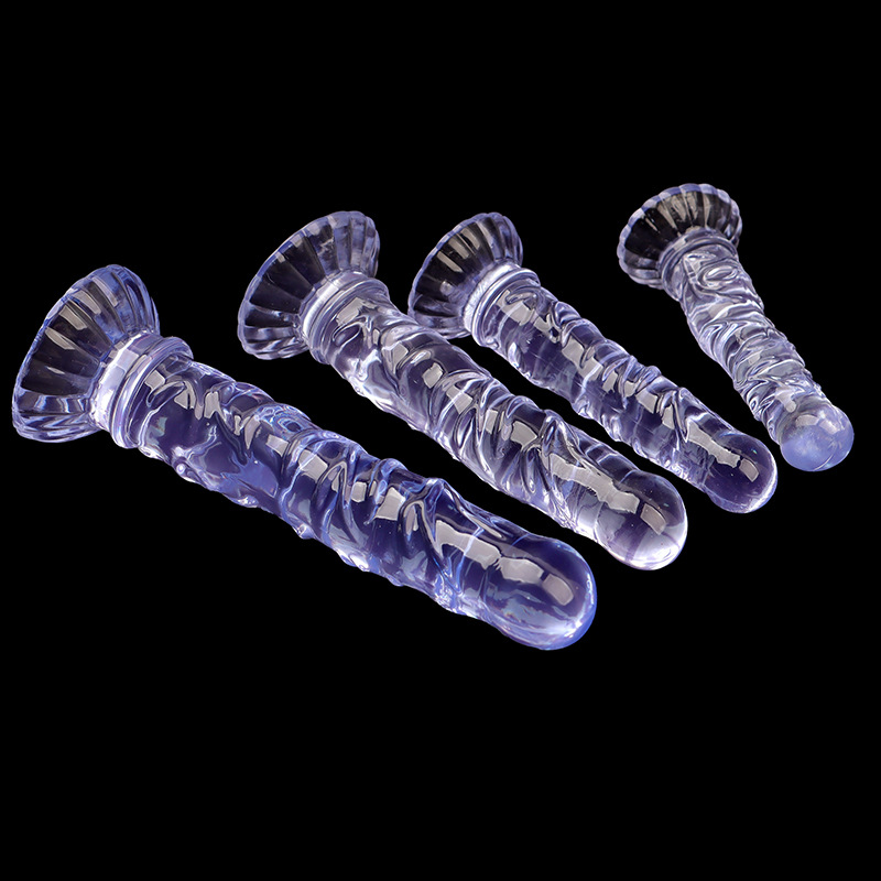 Crystal Chrysanthemum Suction Cup Dildo, Soft TPE Anal Masturbation Rod, Extra Large 19 cm — detail image 8