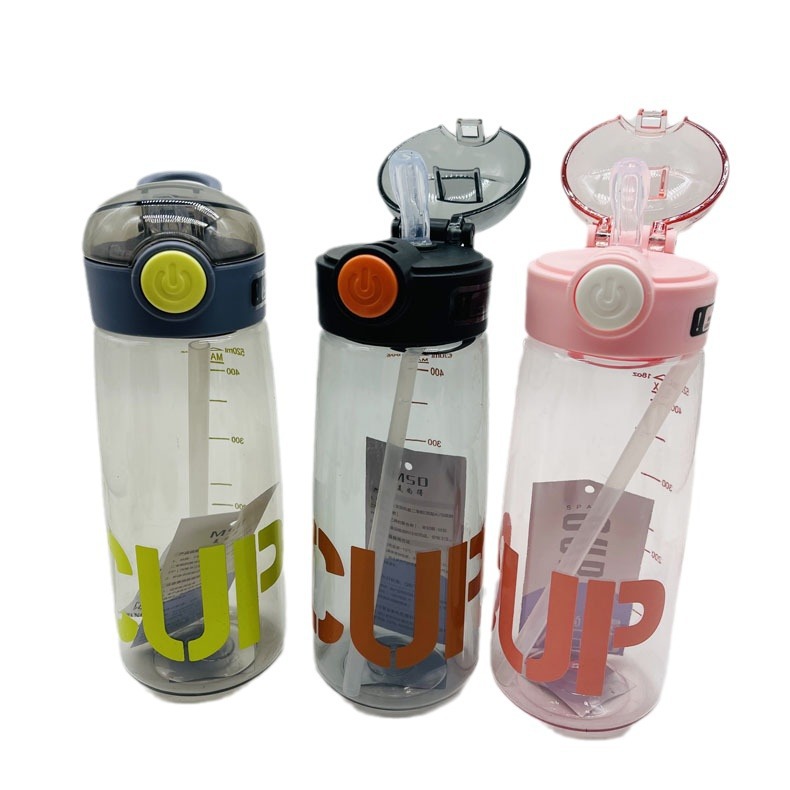 Meishangde nueva taza de espacio taza de agua corriente deportes montañismo taza de plástico con escala estudiante taza de agua fábrica al por mayor
