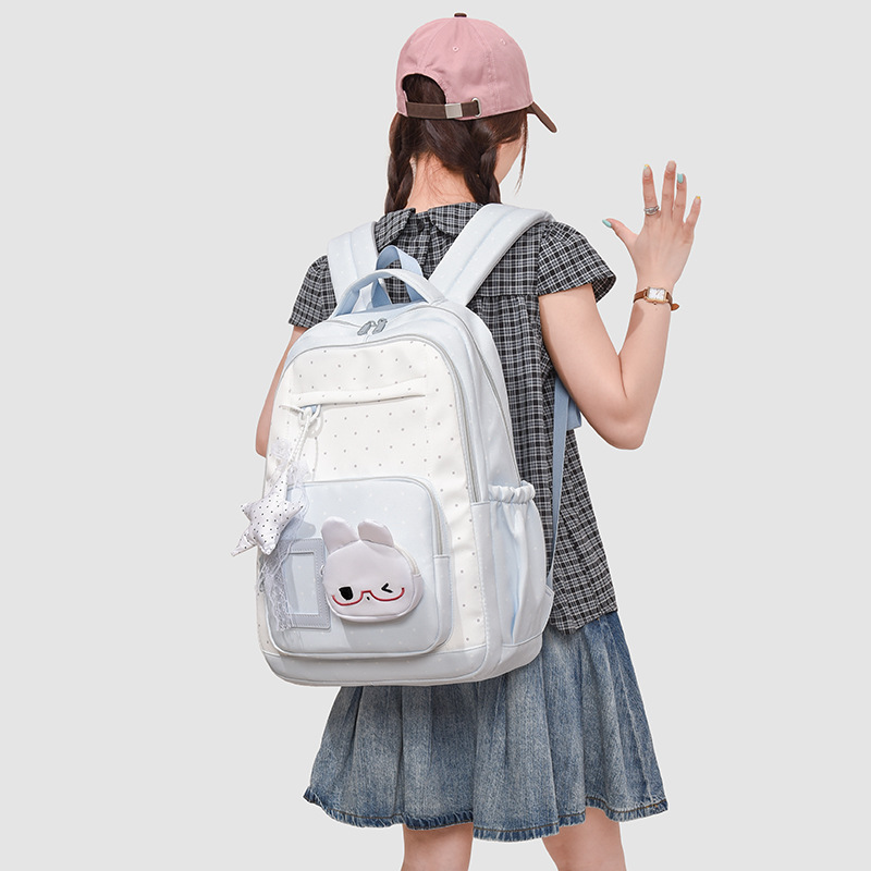 New stylish backpack with high aesthetic appeal, Korean-style, trendy, casual travel, lightweight double-shoulder bag, starry sky design, student backpack