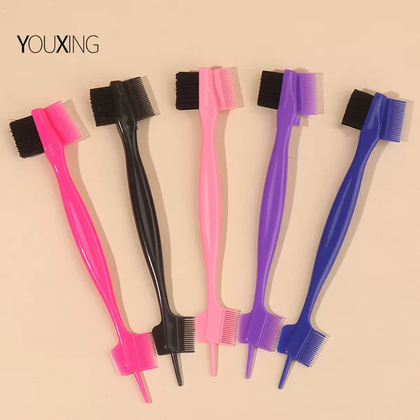 Cross-border Eyebrow Brush Edge Brush Double-use Eyebrow Brush Mascara Brush Hair Wax Broken Hair Modification Comb Makeup Hairline Brush