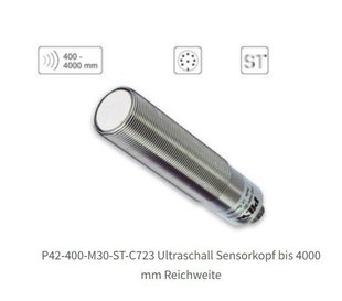 PIL German Ultrasonic Sensor P42-400-M30-ST-C723,P42-400-BOX-UI2P-RS