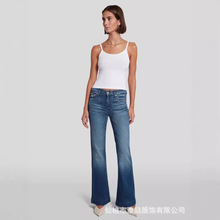 ��������΢����ţ�п� Stretchy Mid Rise Flare Jeans