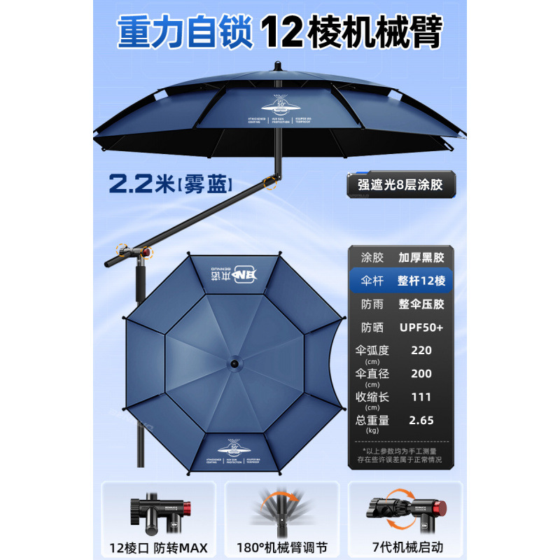 Paraguas de pesca 2025 nuevo paraguas de pesca al aire libre paraguas de muletas de lluvia contra el sol