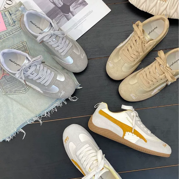 Summer New Style German Training Shoes for Women, Soft Sole, Non-Slip, Versatile Casual Forrest Gump Sneakers, Comfortable and Breathable J-K5507