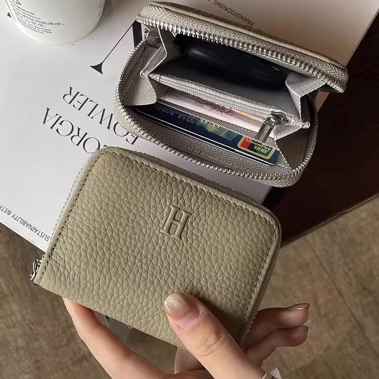 Women's Wallet 2026 New Model Card Holder Two-In-One Genuine Leather Niche Design Short Style Popular Online Sensation High-End Feel Compact Women's Wallet 2026 New Model Card Holder Two-In-One Genuine Leather Niche Design Short Style Popular Online Sensation High-End Feel Compact
